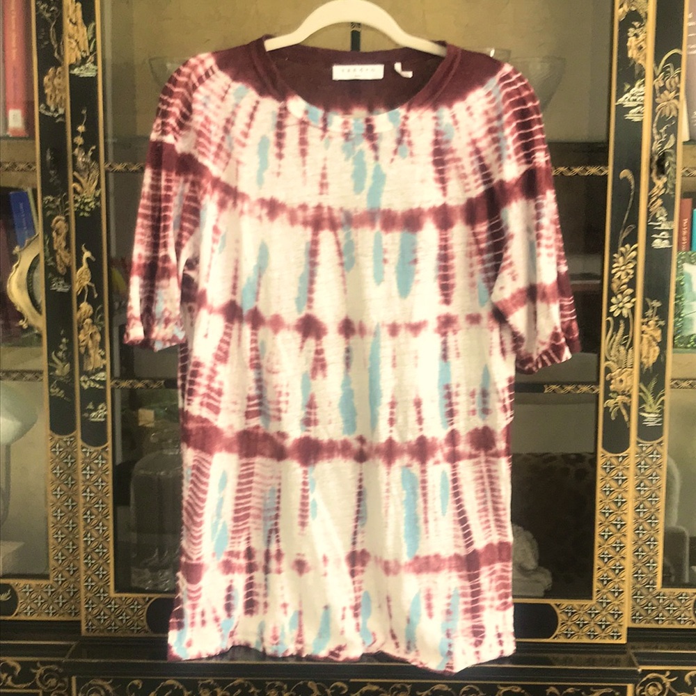 Sandro Tie-dye Linen T-shirt